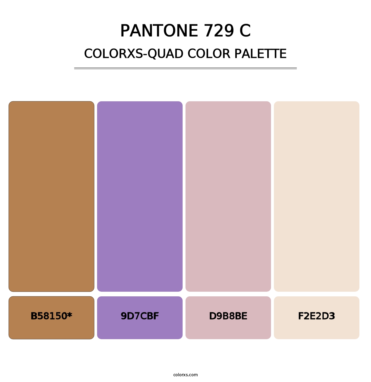 PANTONE 729 C - Colorxs Quad Palette