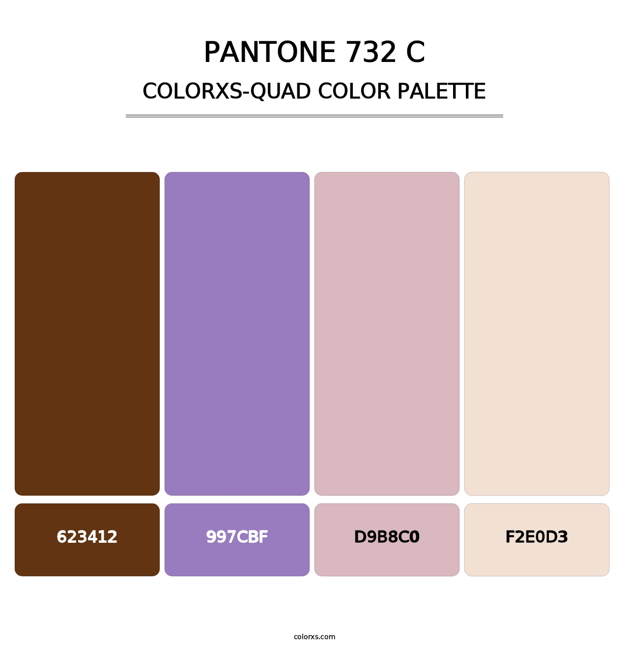 PANTONE 732 C - Colorxs Quad Palette