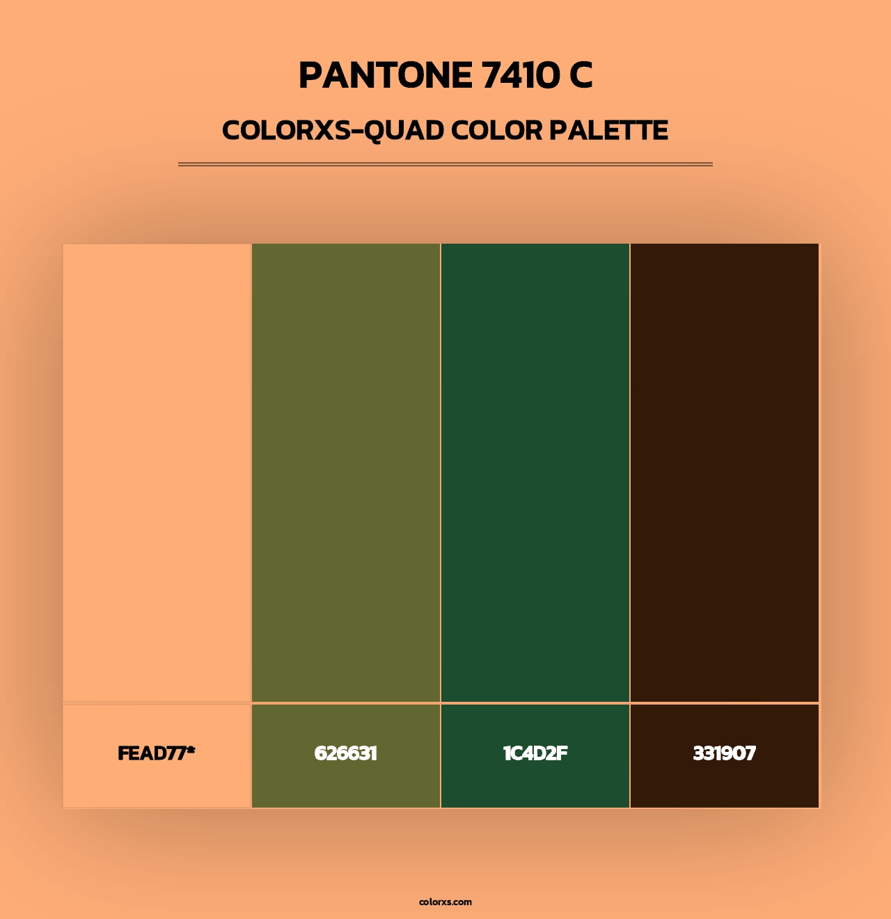 PANTONE 7410 C - Colorxs Quad Palette