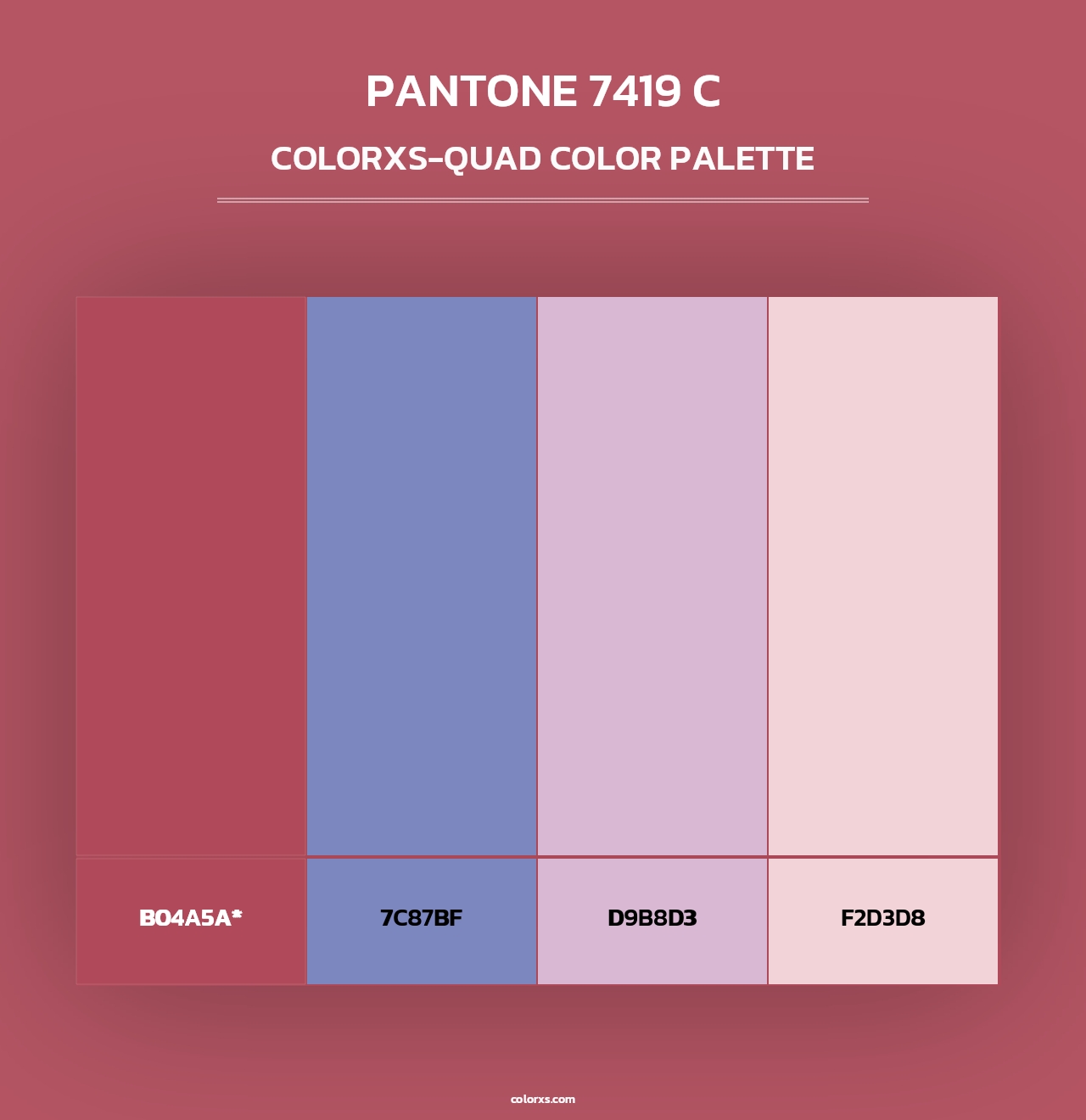 PANTONE 7419 C - Colorxs Quad Palette