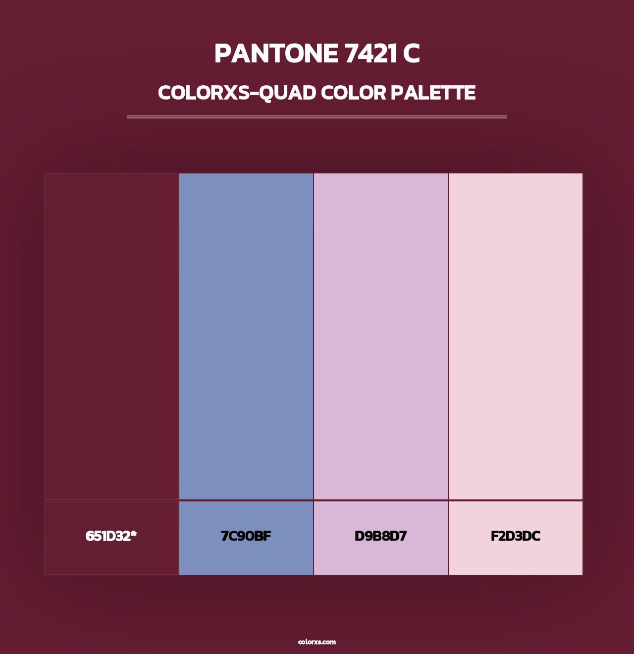 PANTONE 7421 C color palettes