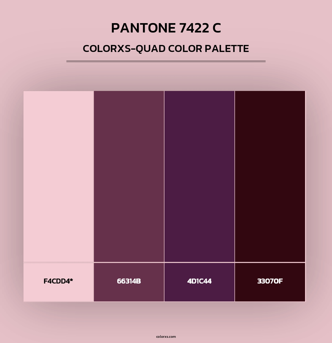 PANTONE 7422 C - Colorxs Quad Palette