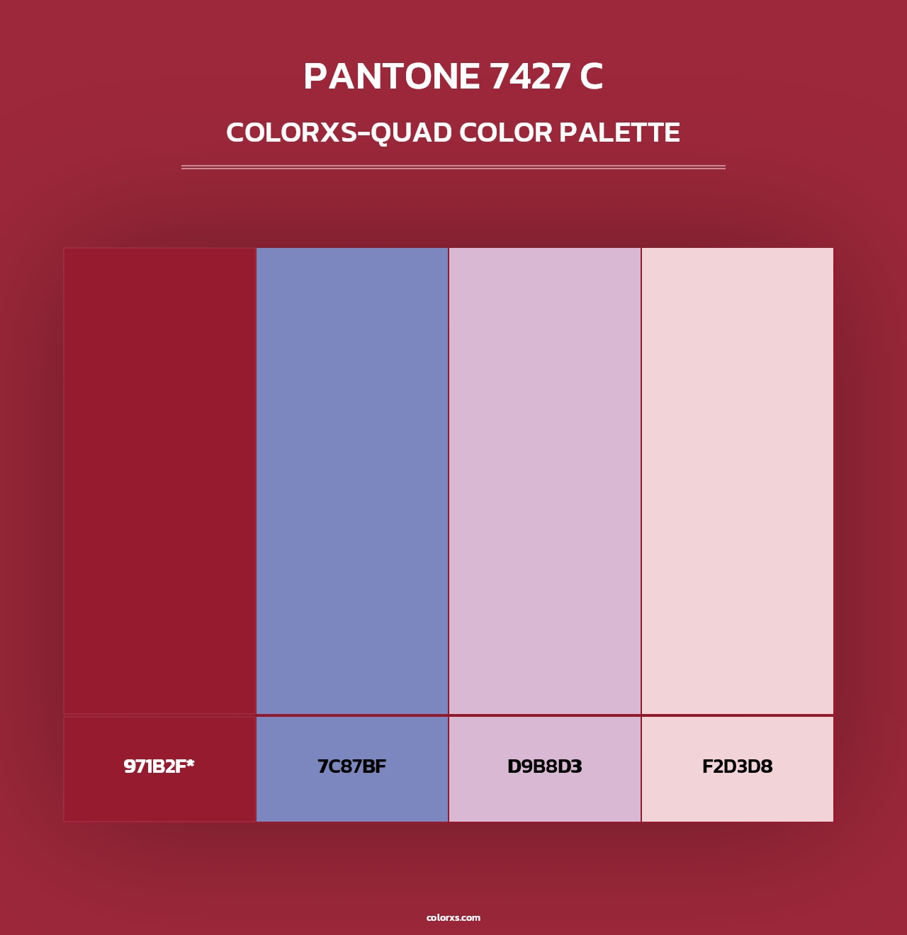 PANTONE 7427 C - Colorxs Quad Palette