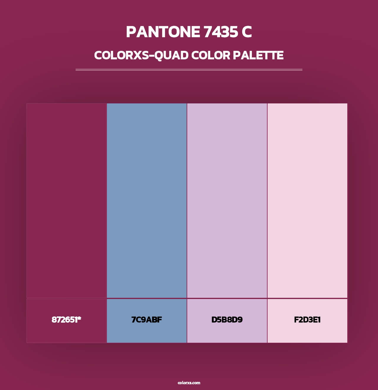 PANTONE 7435 C - Colorxs Quad Palette