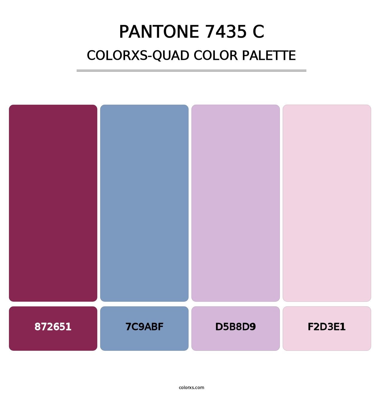 PANTONE 7435 C - Colorxs Quad Palette