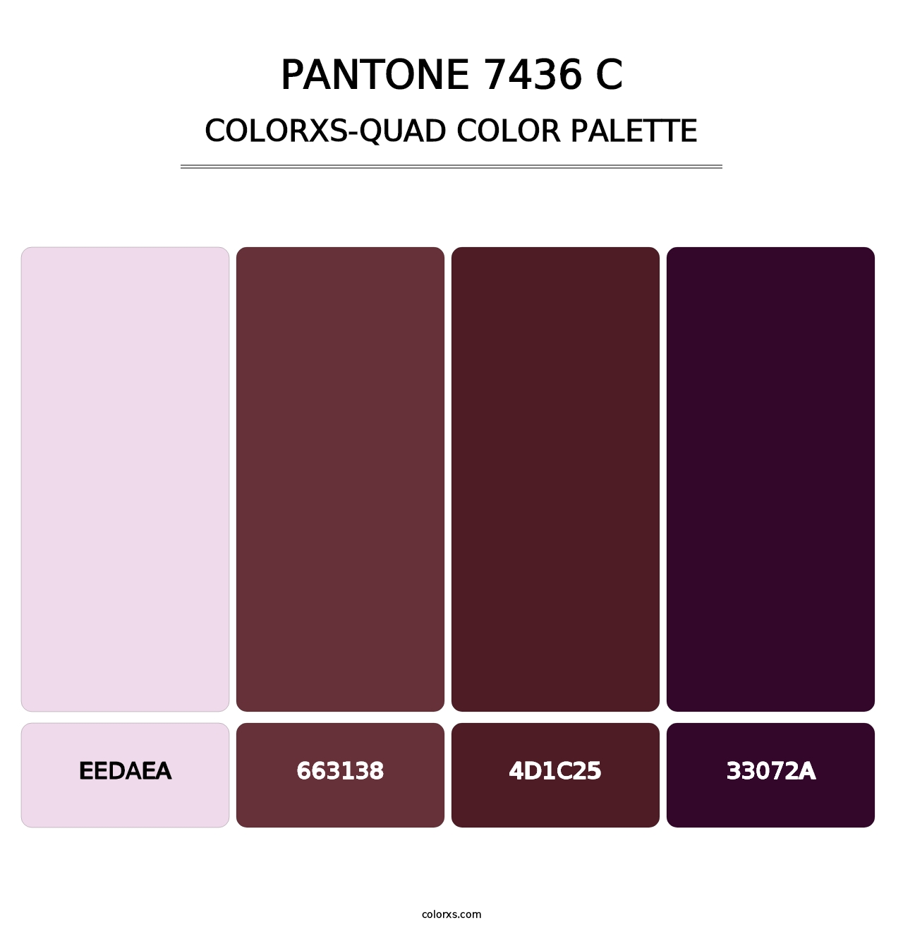PANTONE 7436 C - Colorxs Quad Palette