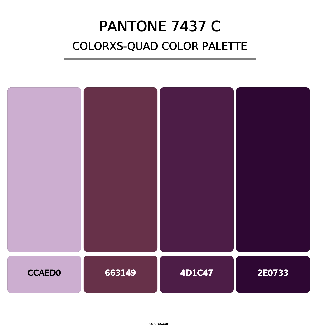 PANTONE 7437 C - Colorxs Quad Palette