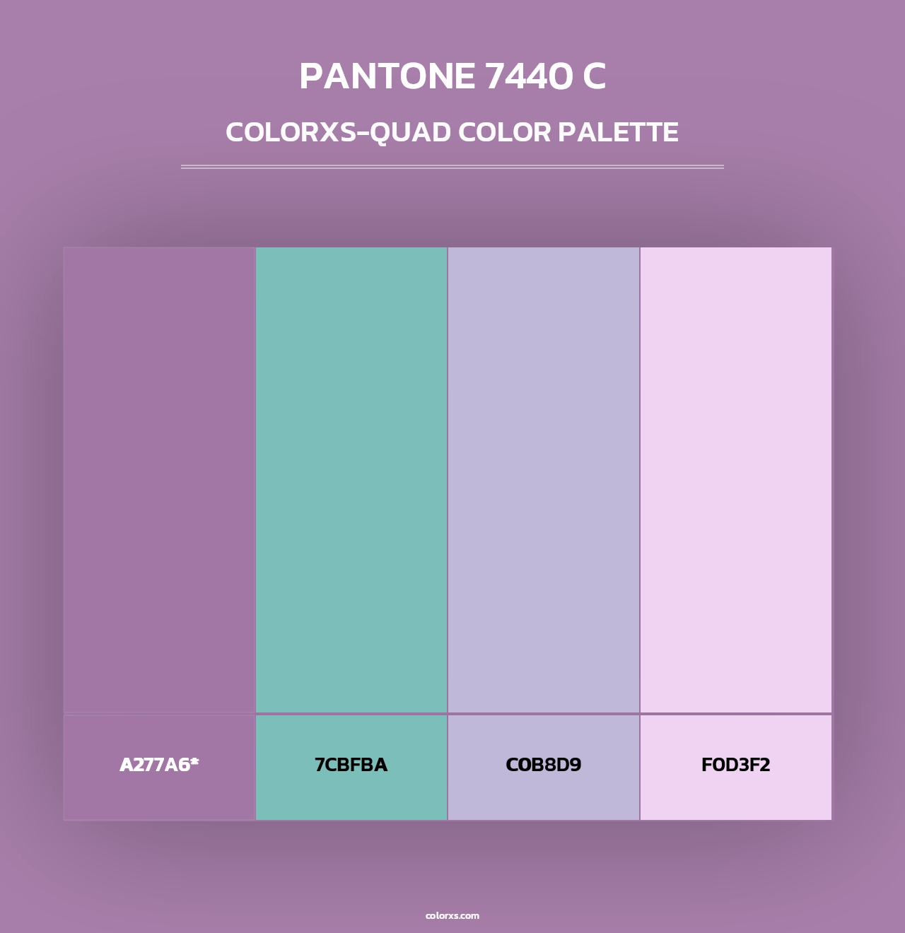 PANTONE 7440 C - Colorxs Quad Palette