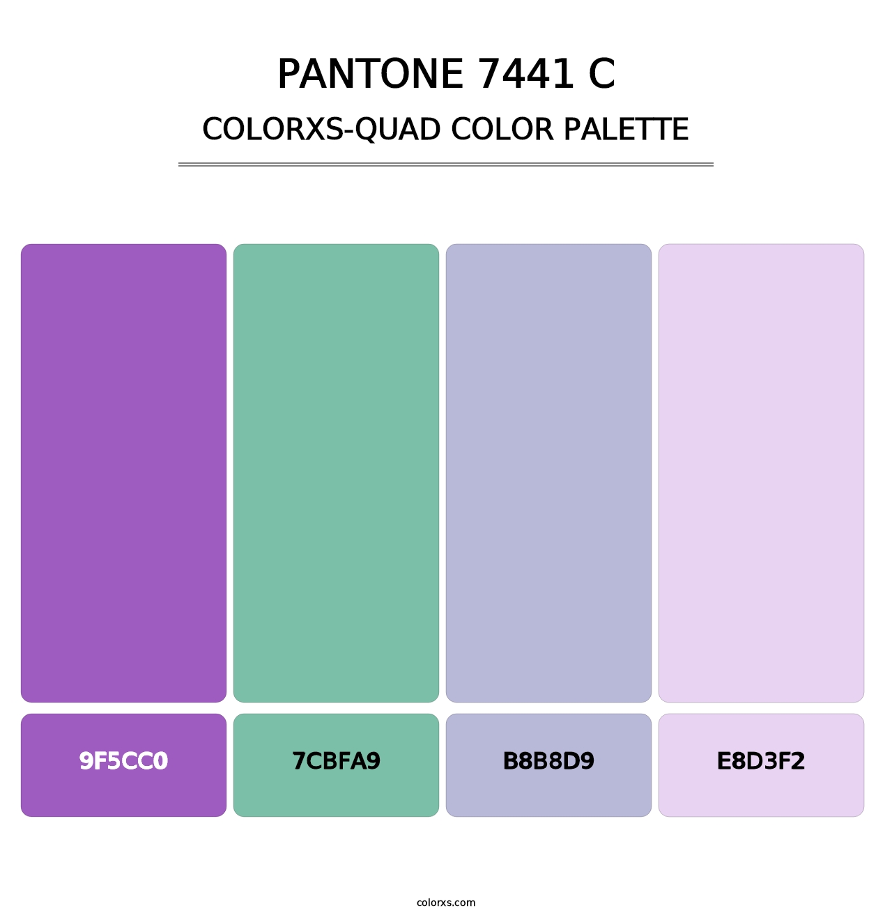 PANTONE 7441 C - Colorxs Quad Palette