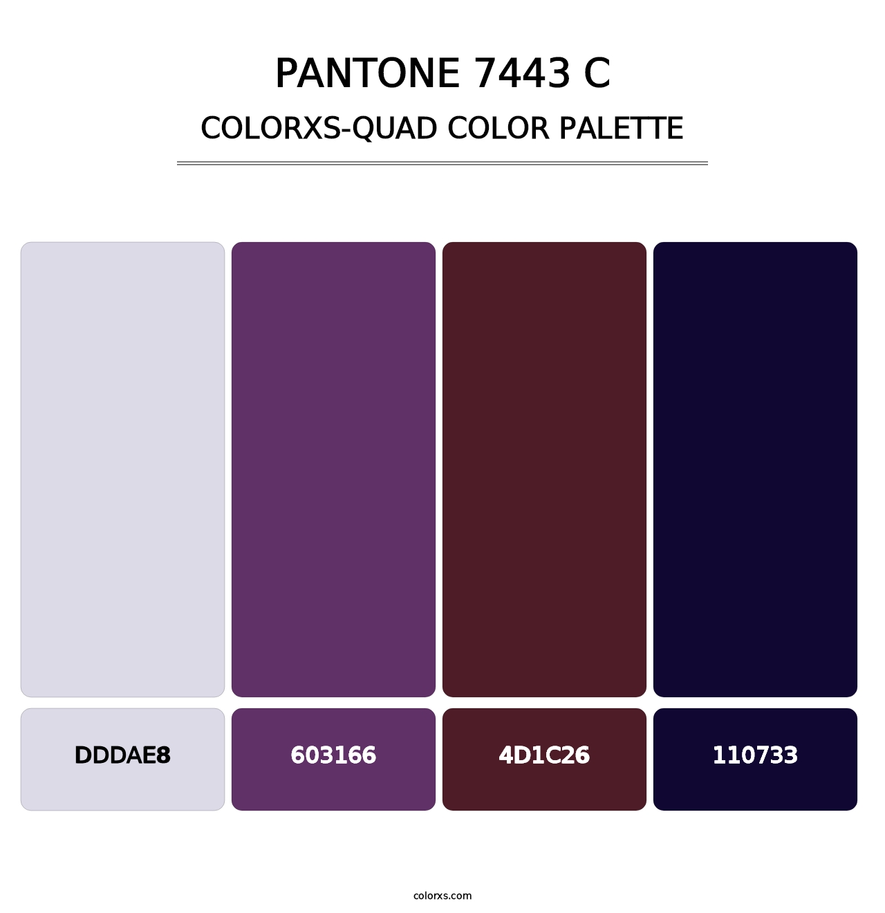 PANTONE 7443 C - Colorxs Quad Palette