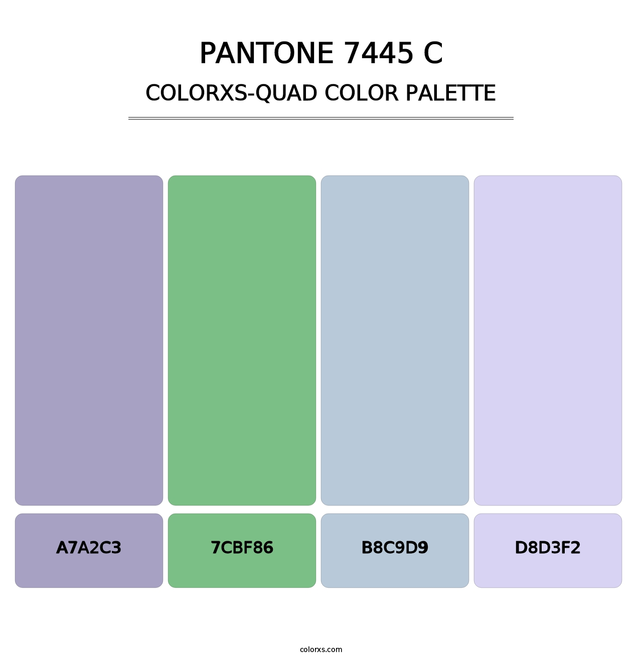 PANTONE 7445 C - Colorxs Quad Palette