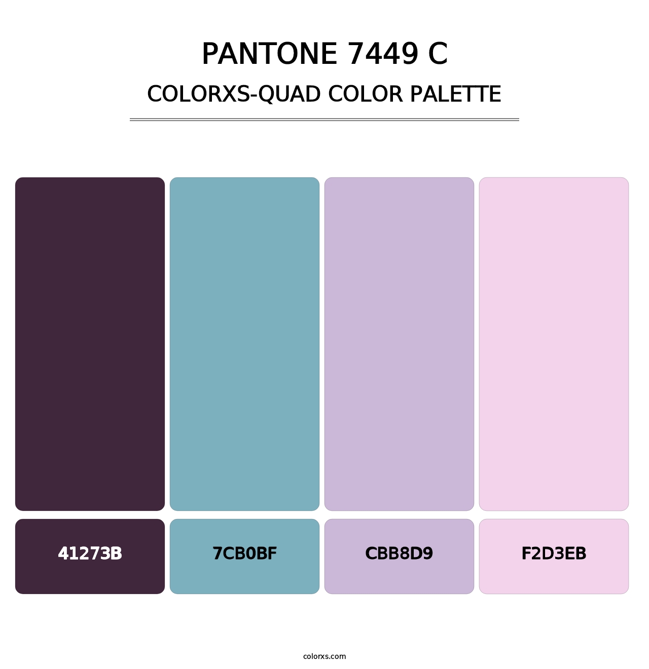 PANTONE 7449 C - Colorxs Quad Palette