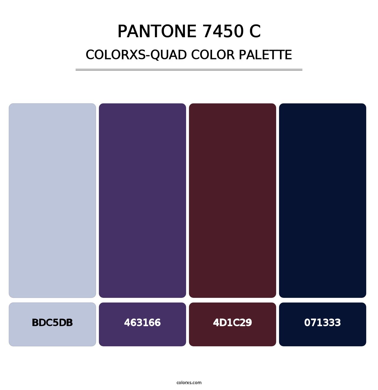 PANTONE 7450 C - Colorxs Quad Palette