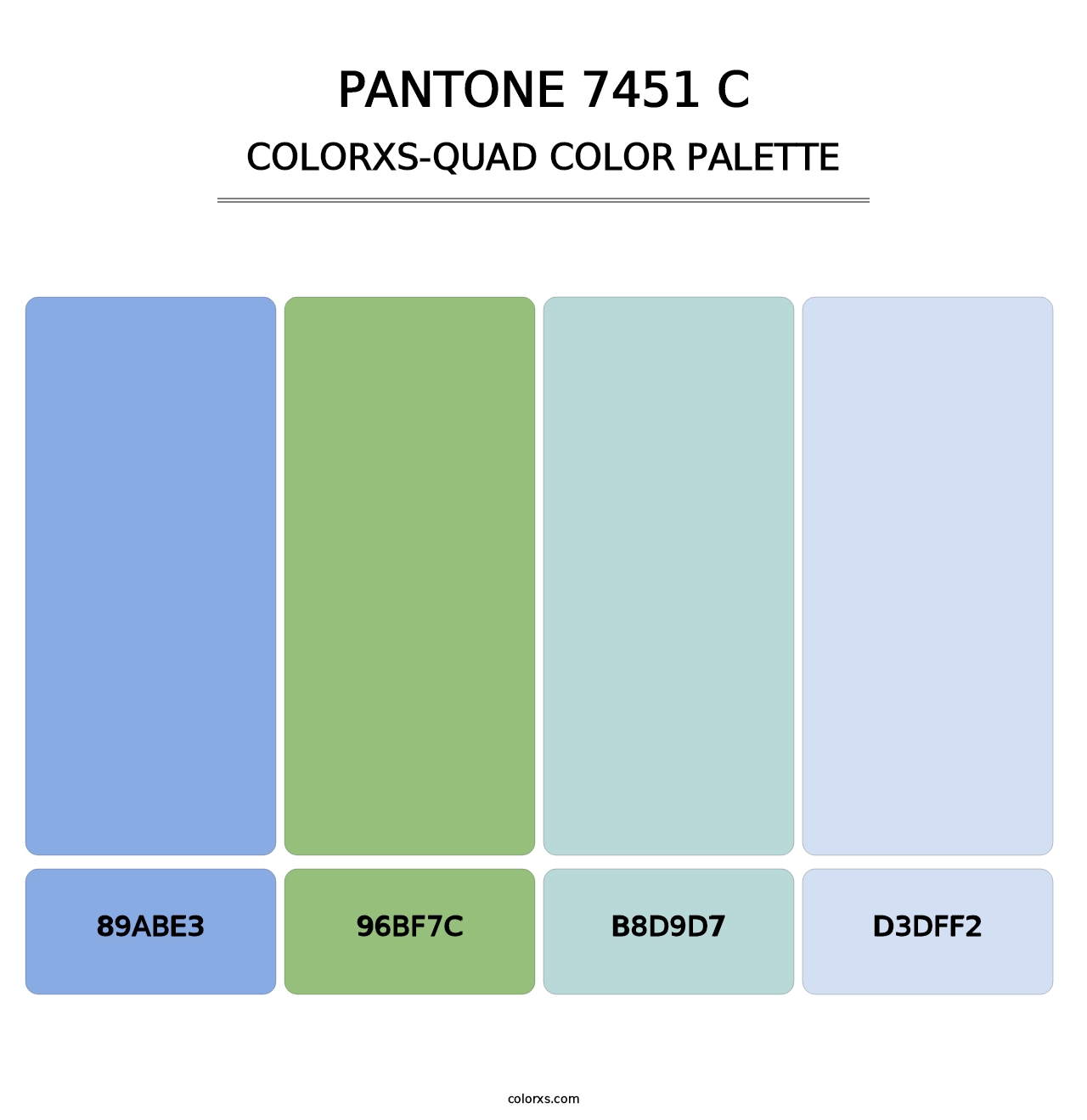 PANTONE 7451 C - Colorxs Quad Palette