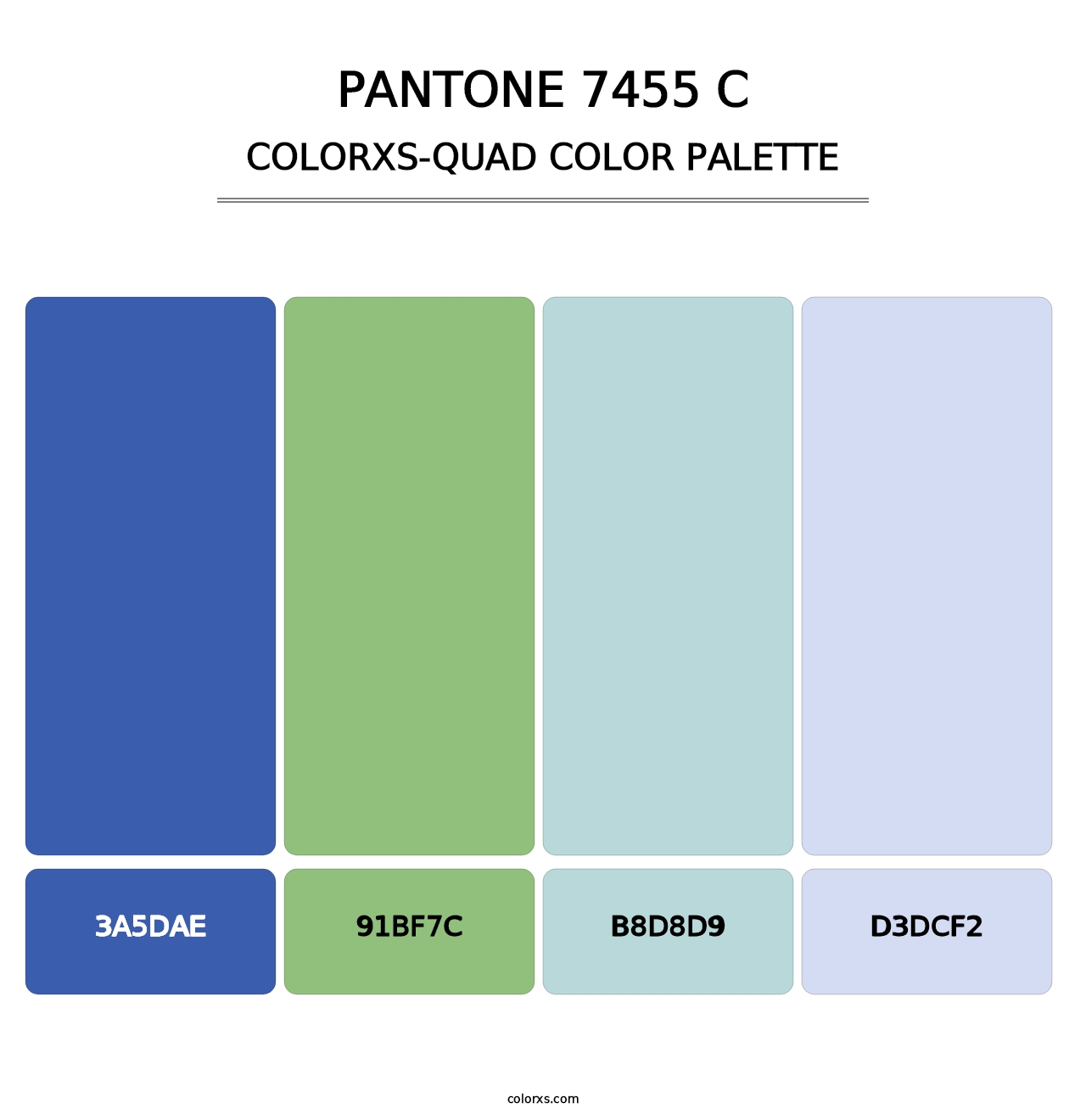 PANTONE 7455 C - Colorxs Quad Palette