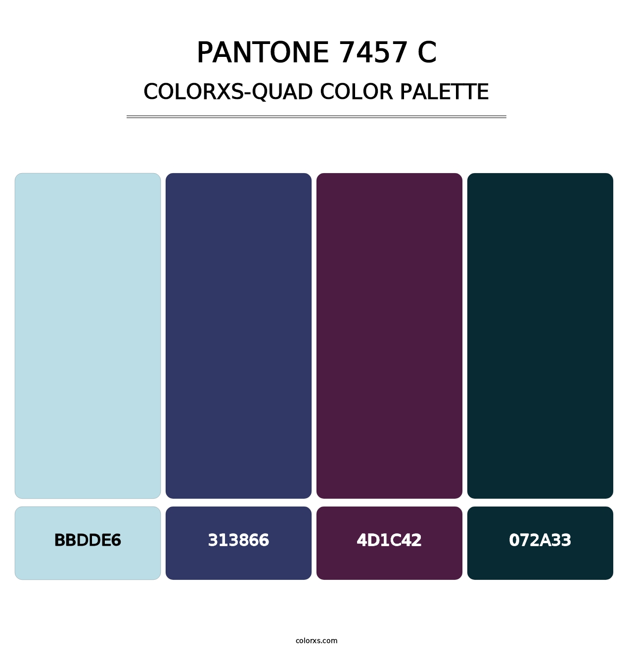 PANTONE 7457 C - Colorxs Quad Palette