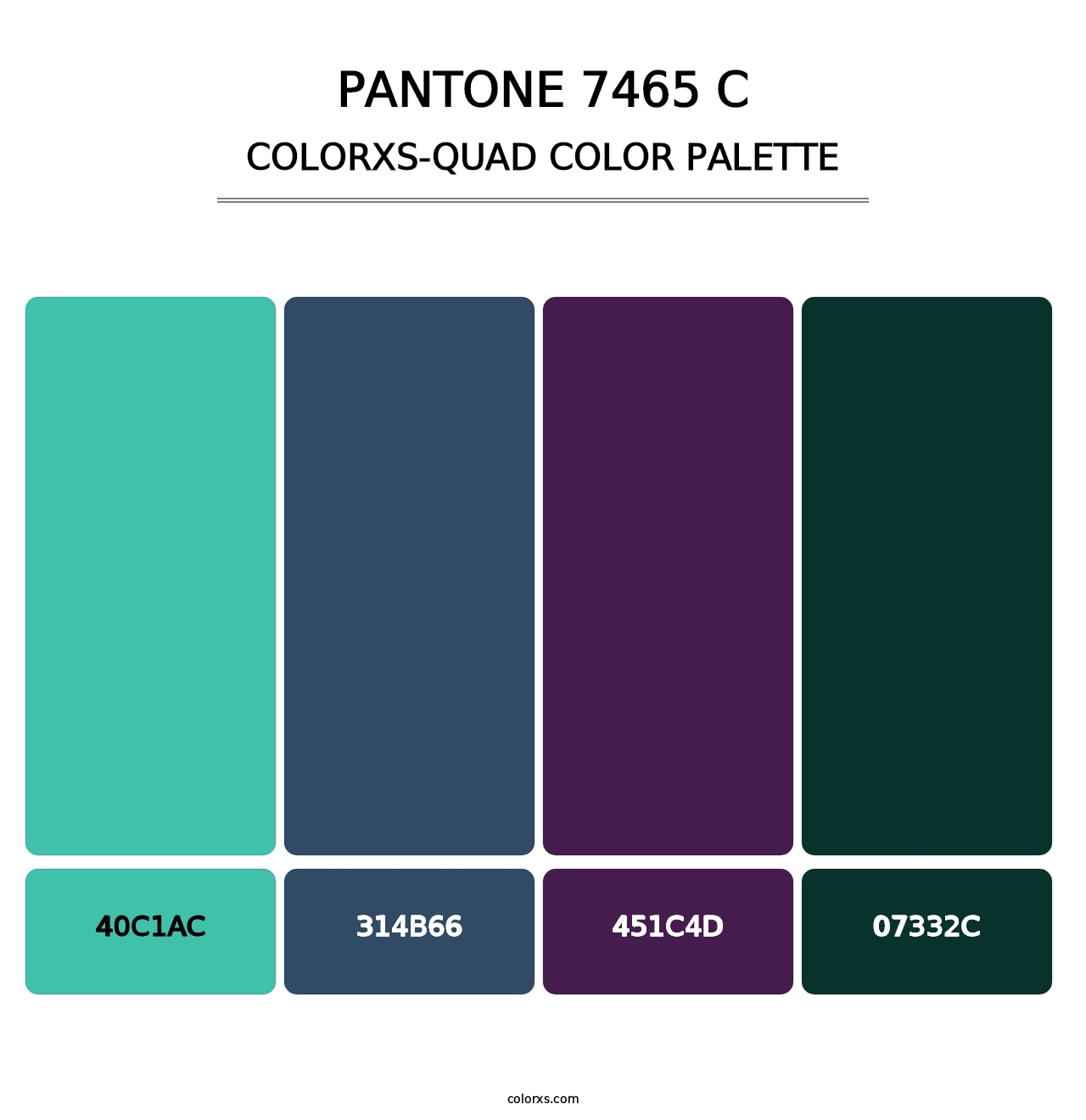 PANTONE 7465 C - Colorxs Quad Palette