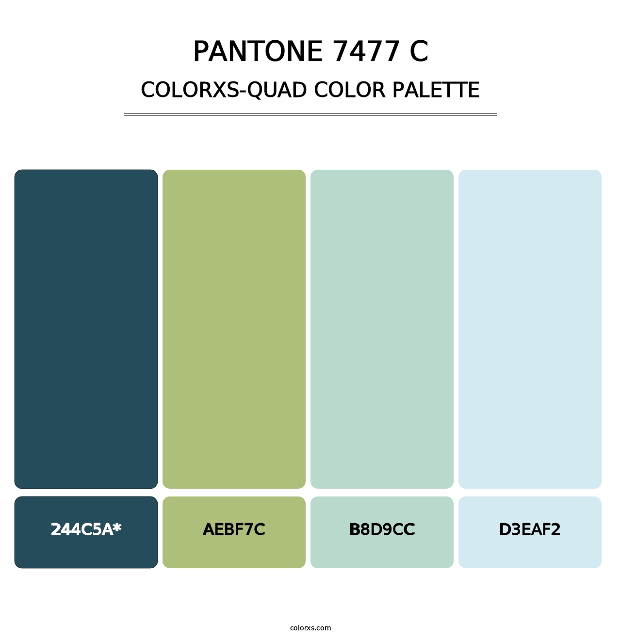 PANTONE 7477 C - Colorxs Quad Palette