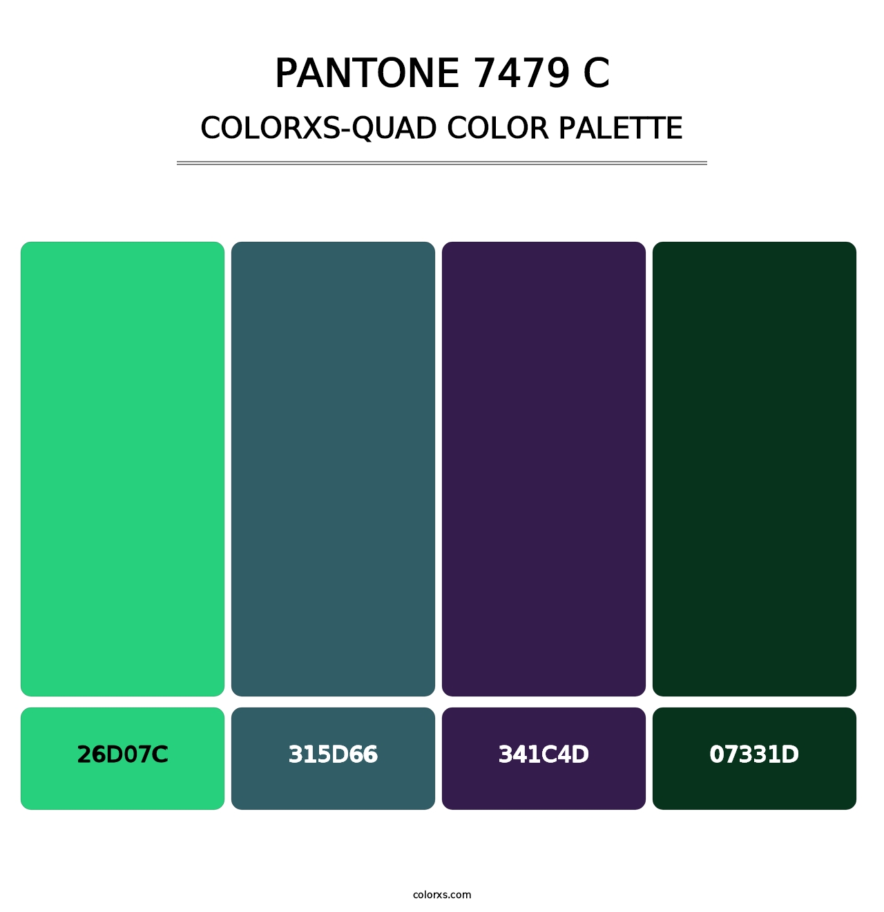 PANTONE 7479 C - Colorxs Quad Palette