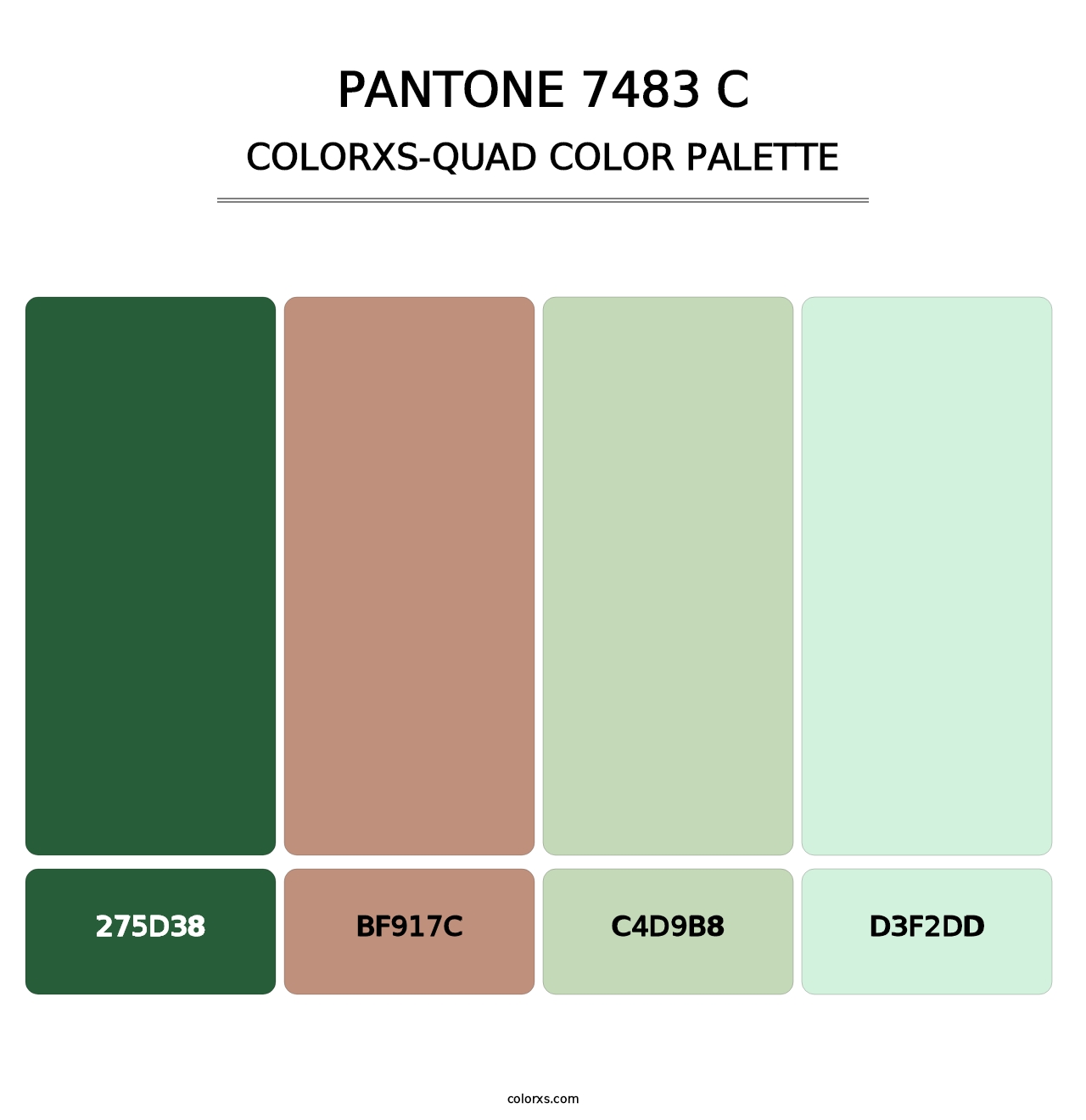 PANTONE 7483 C - Colorxs Quad Palette