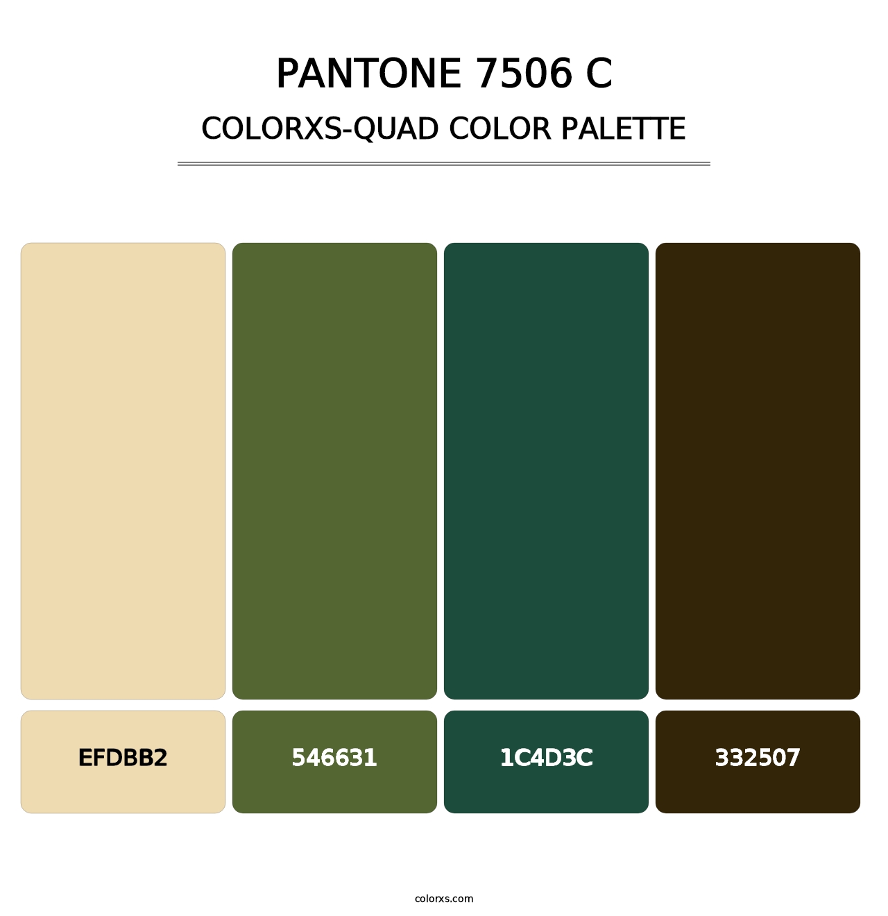 PANTONE 7506 C - Colorxs Quad Palette