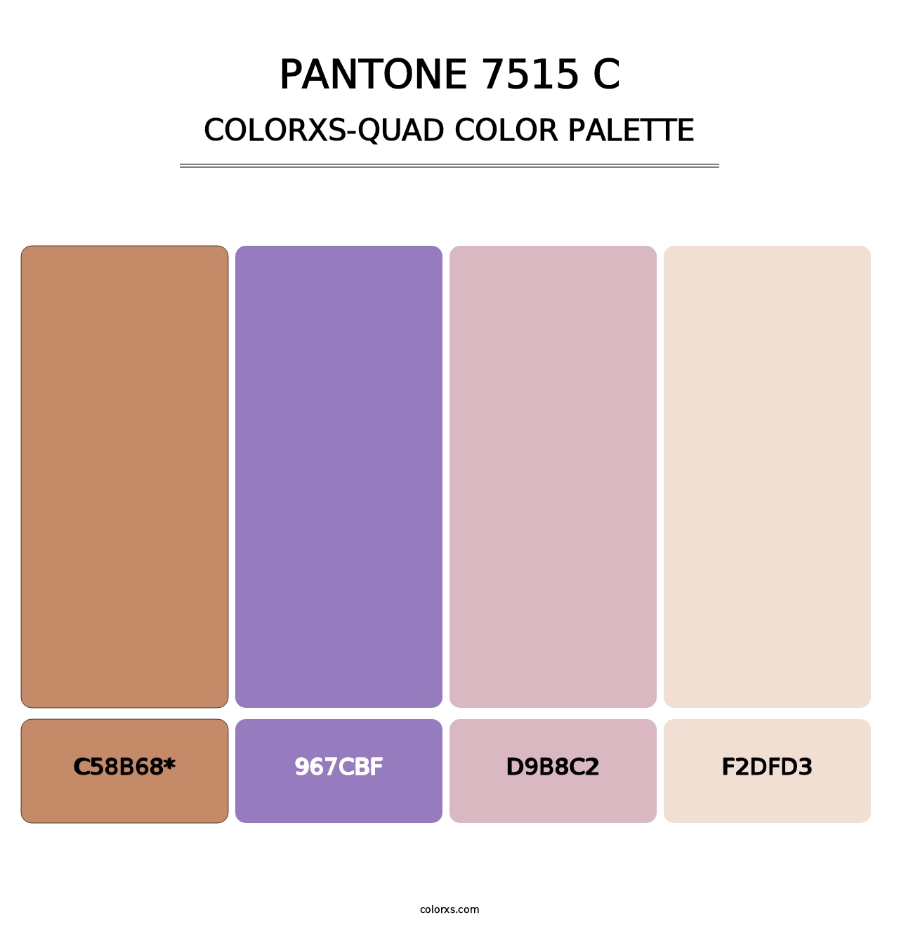 PANTONE 7515 C - Colorxs Quad Palette