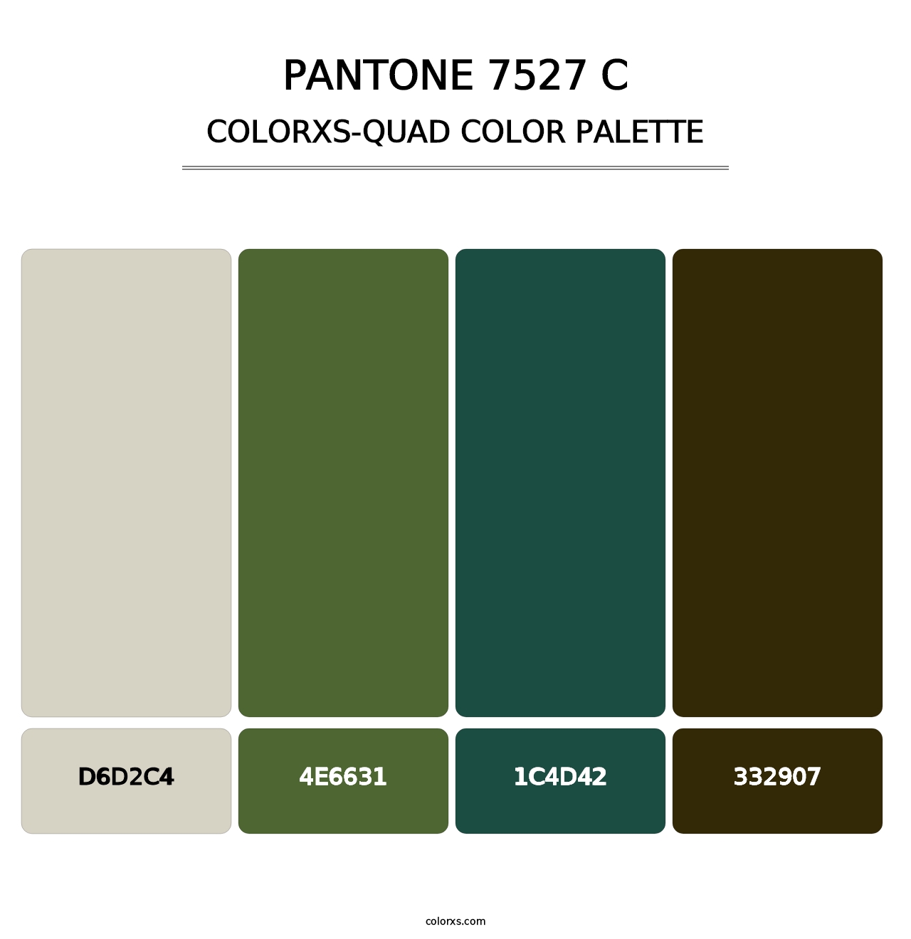 PANTONE 7527 C - Colorxs Quad Palette