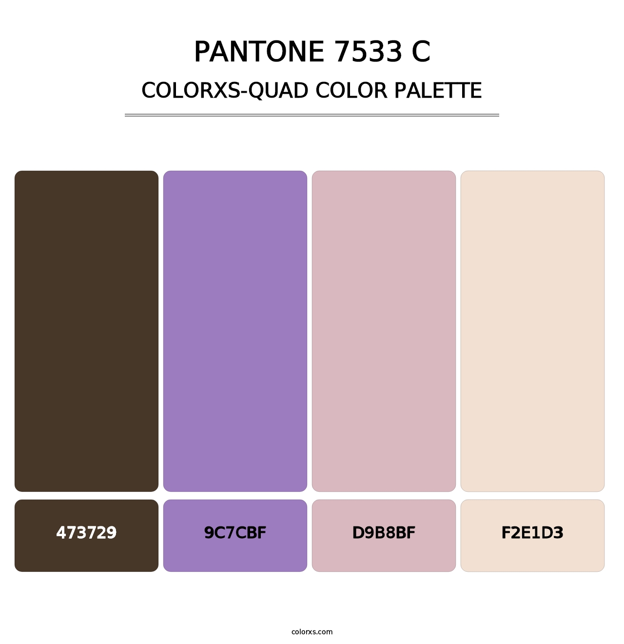 PANTONE 7533 C - Colorxs Quad Palette
