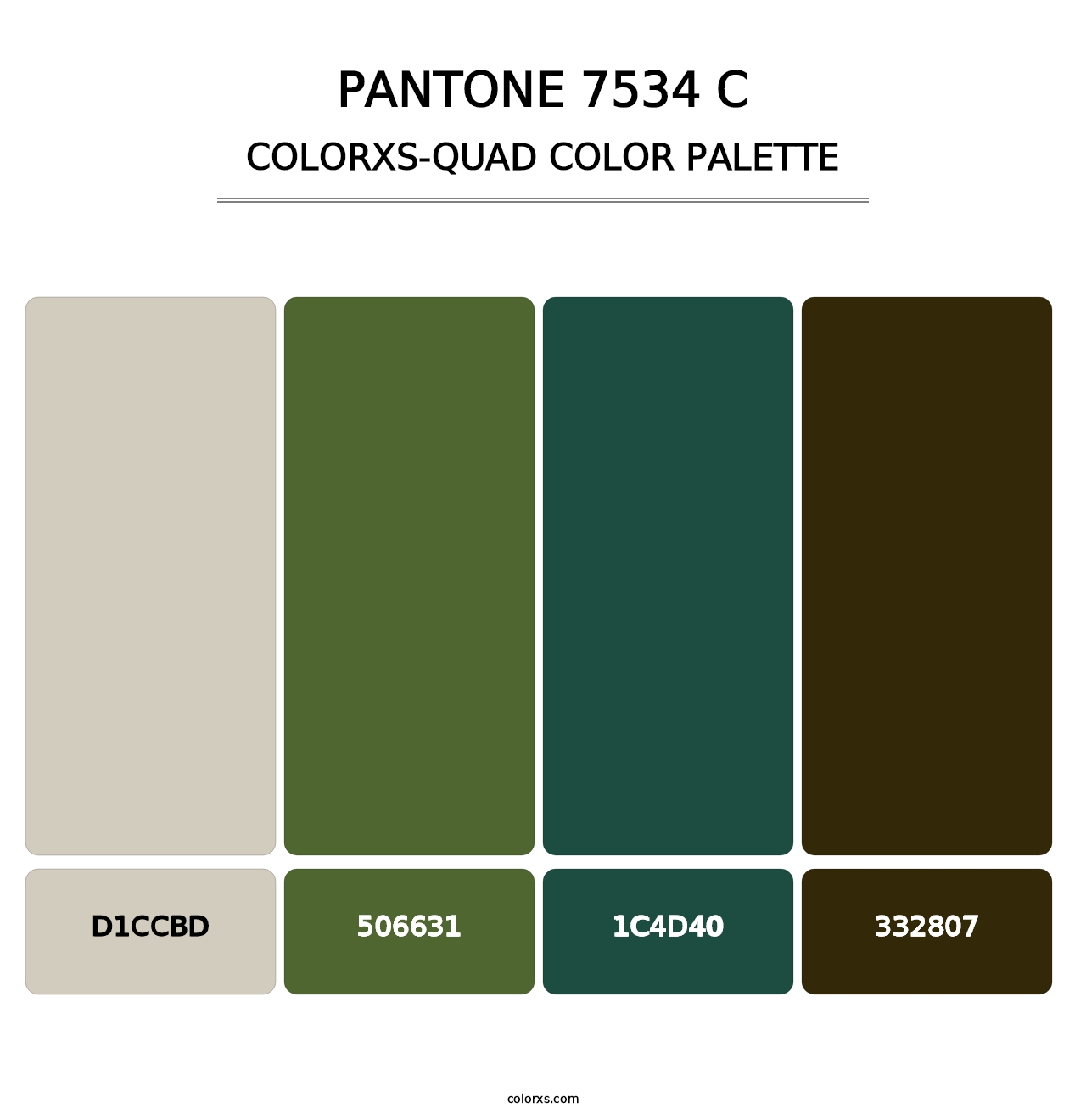 PANTONE 7534 C - Colorxs Quad Palette