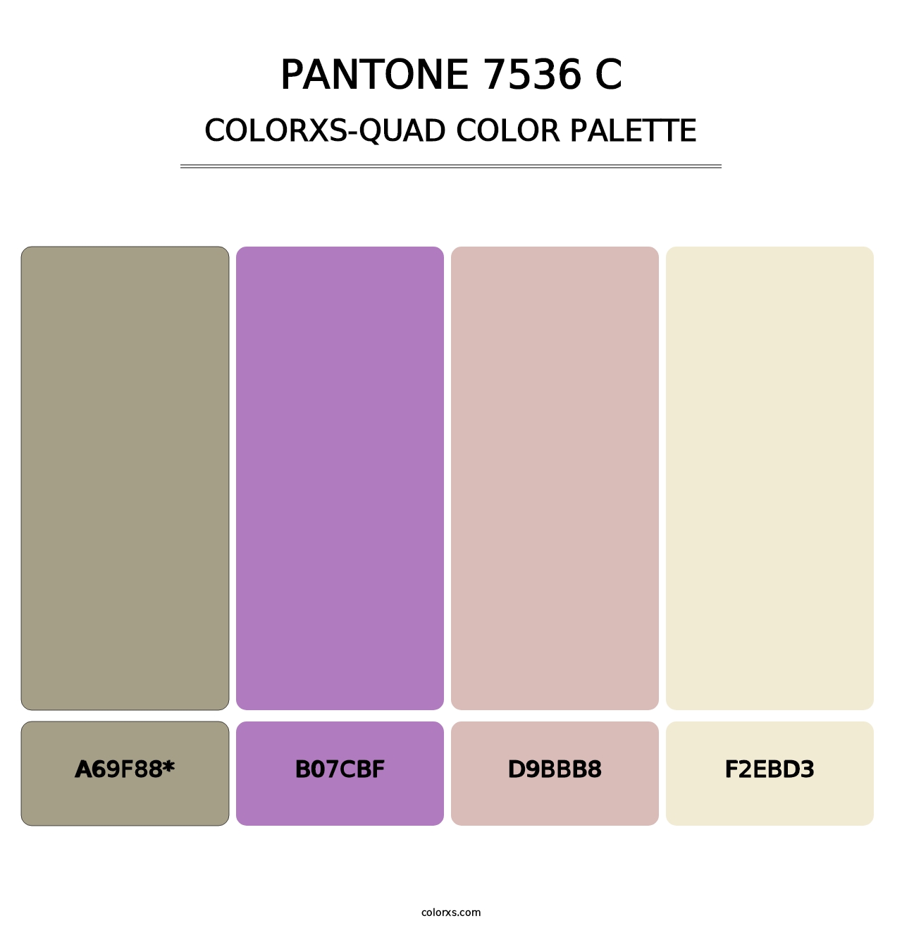 PANTONE 7536 C - Colorxs Quad Palette