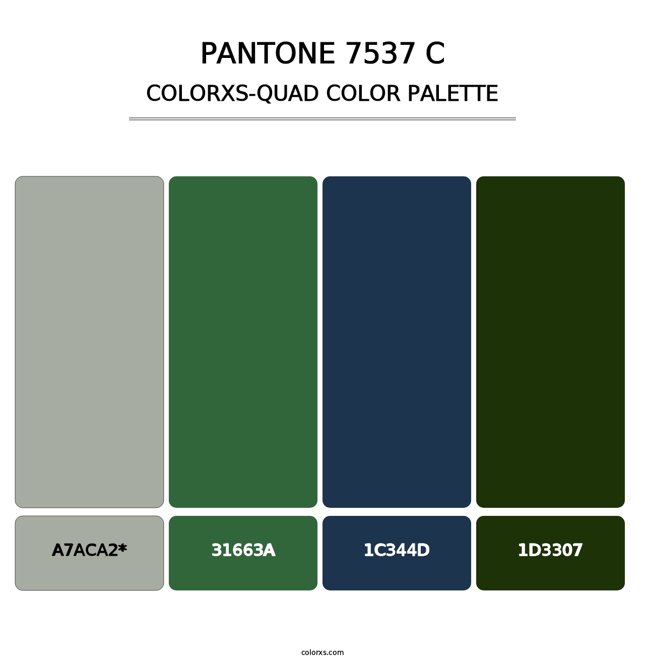 PANTONE 7537 C - Colorxs Quad Palette