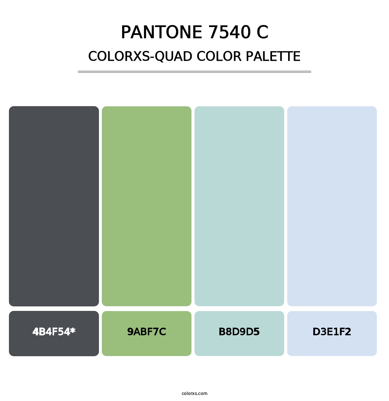PANTONE 7540 C - Colorxs Quad Palette