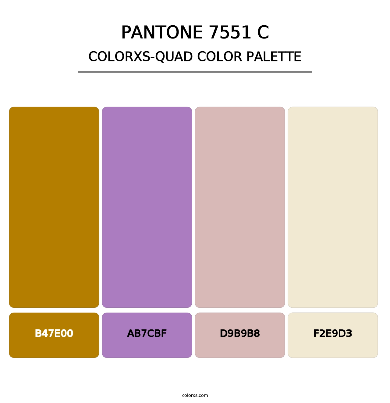 PANTONE 7551 C - Colorxs Quad Palette