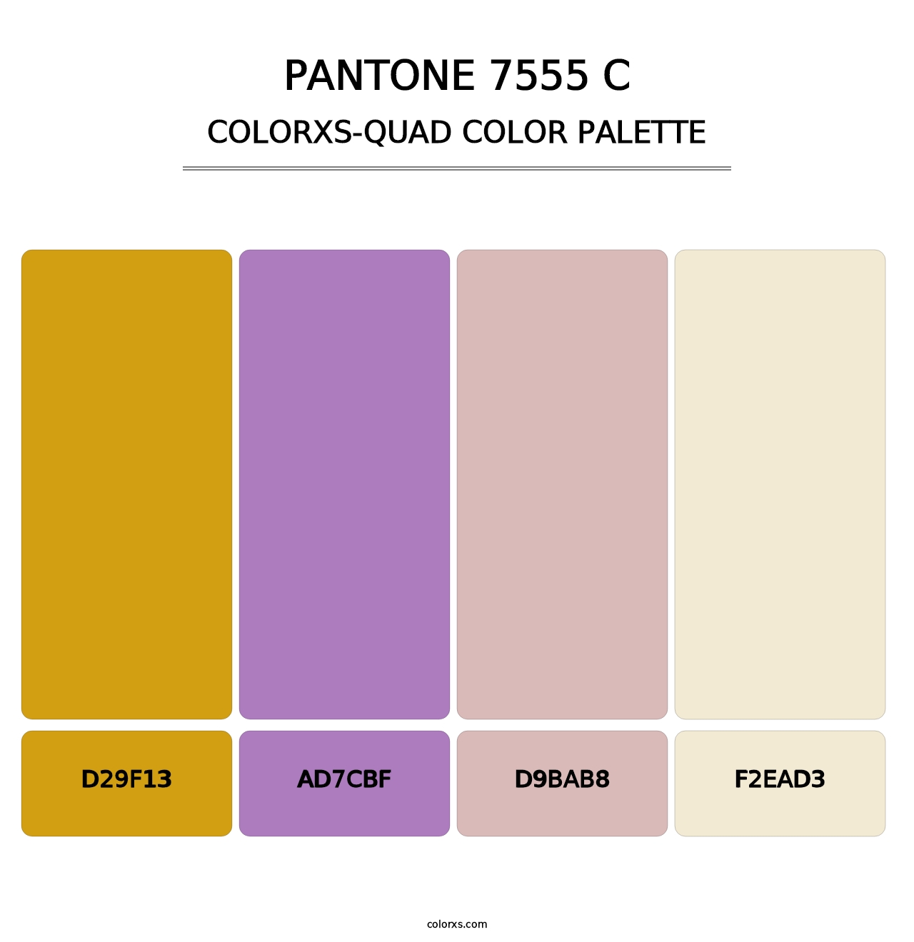 PANTONE 7555 C - Colorxs Quad Palette