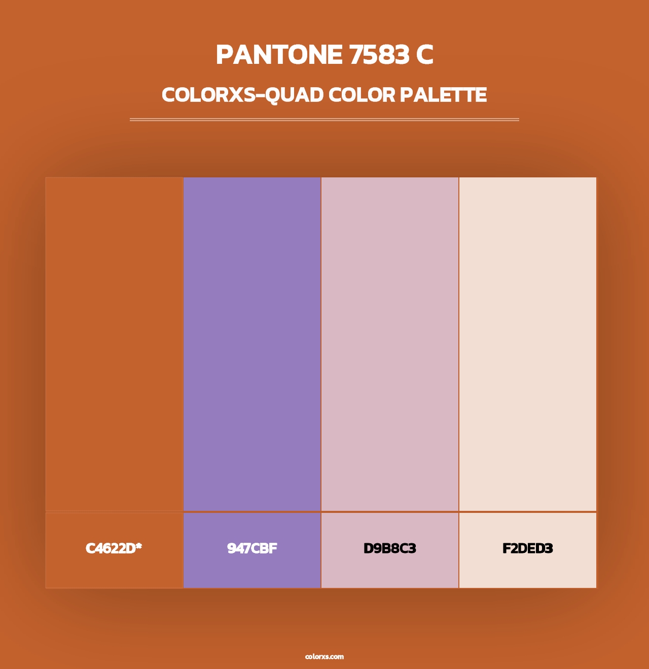 PANTONE 7583 C - Colorxs Quad Palette