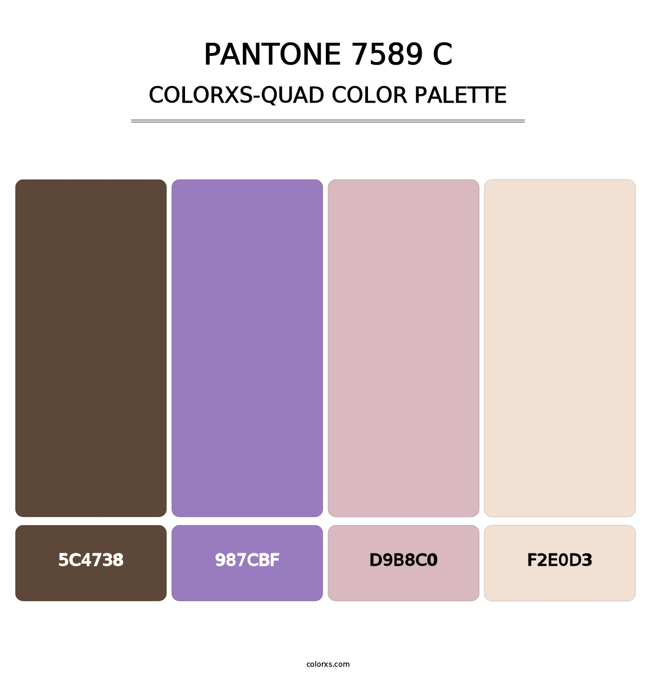 PANTONE 7589 C - Colorxs Quad Palette