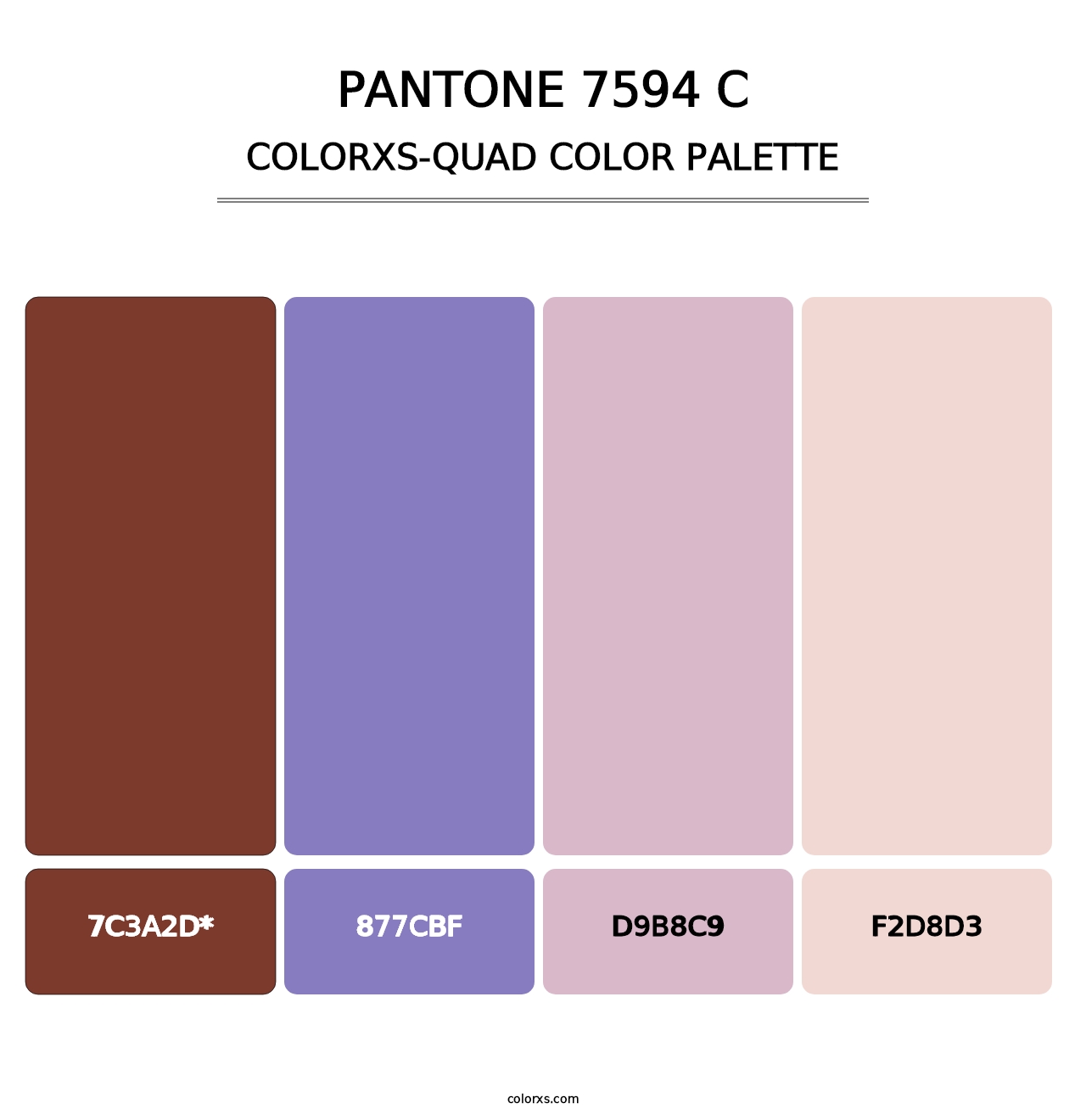 PANTONE 7594 C - Colorxs Quad Palette