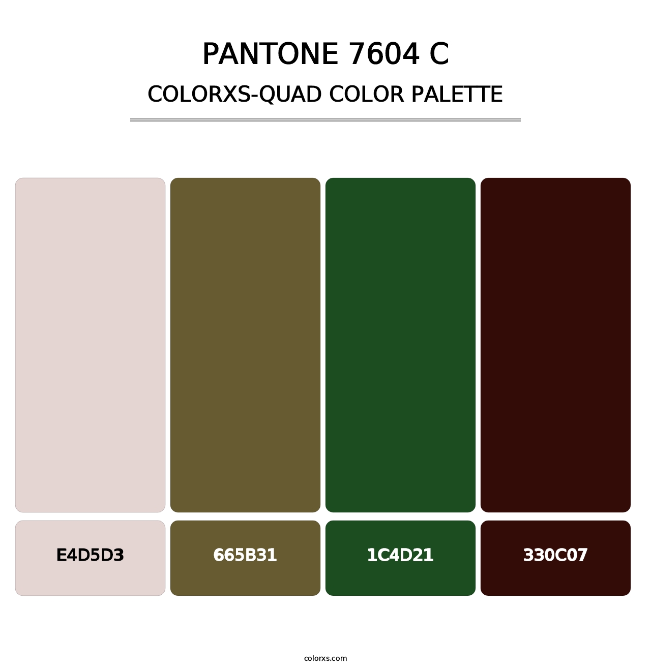 PANTONE 7604 C - Colorxs Quad Palette