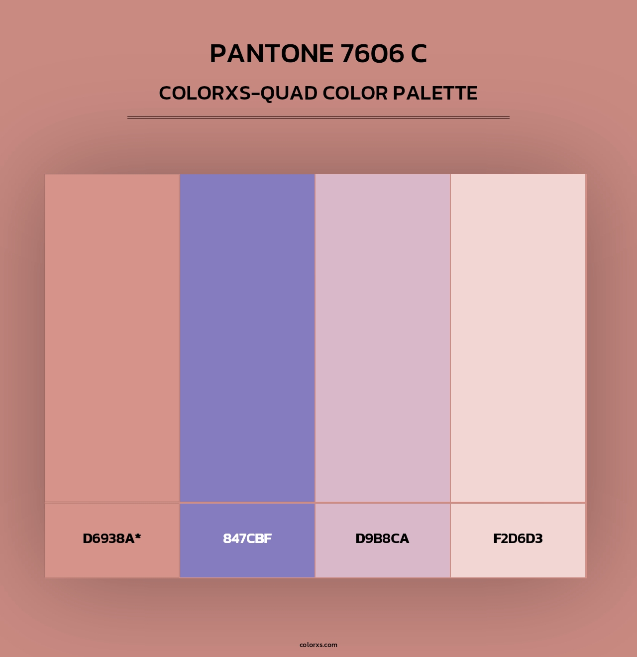 PANTONE 7606 C - Colorxs Quad Palette