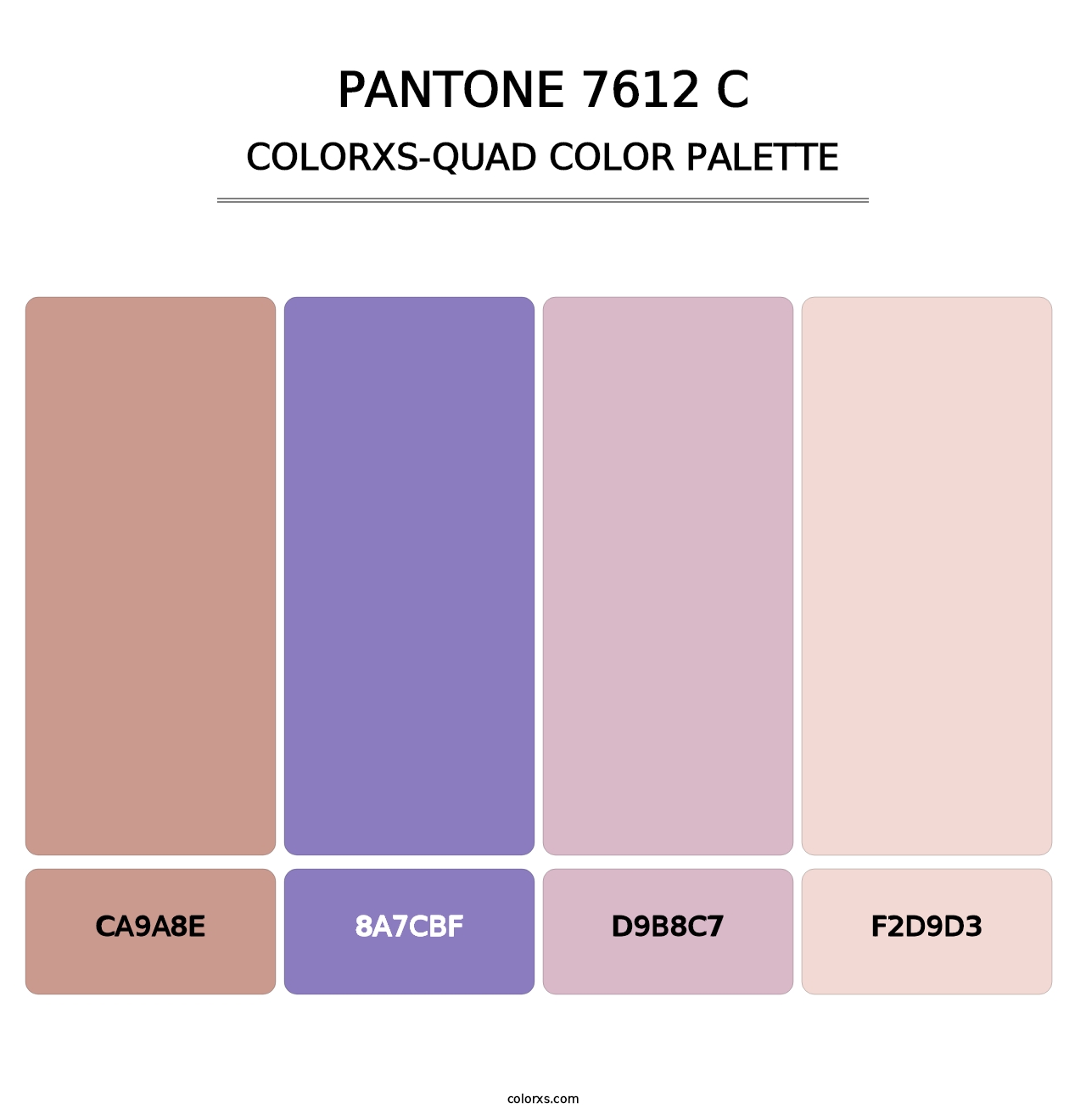 PANTONE 7612 C - Colorxs Quad Palette