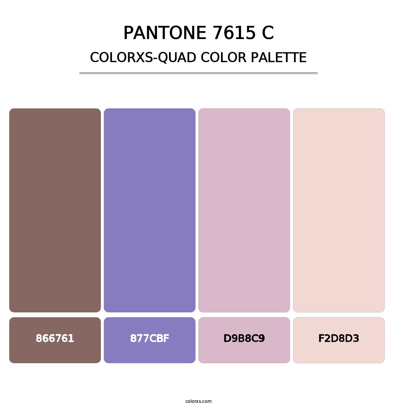 PANTONE 7615 C - Colorxs Quad Palette