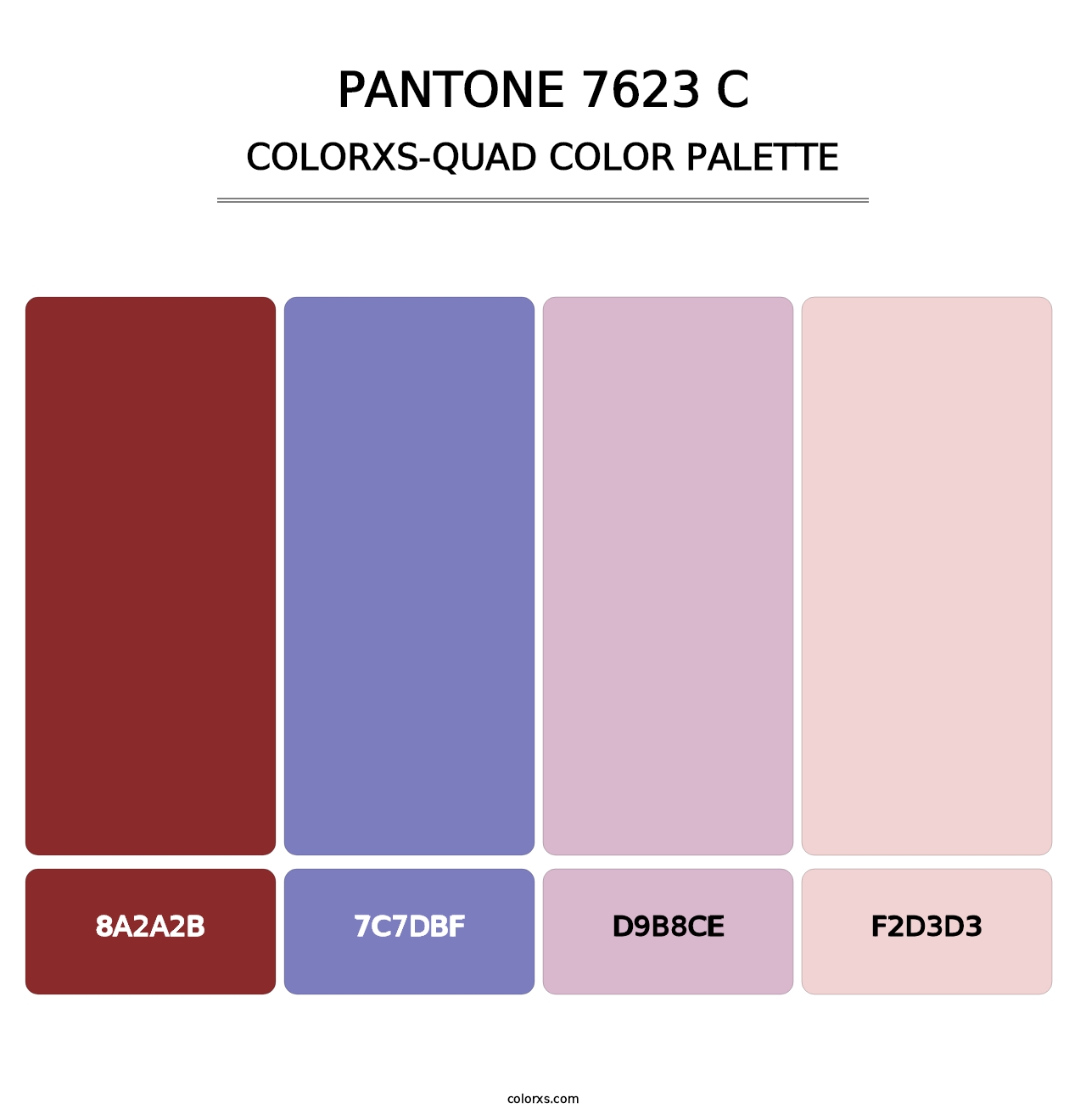 PANTONE 7623 C - Colorxs Quad Palette