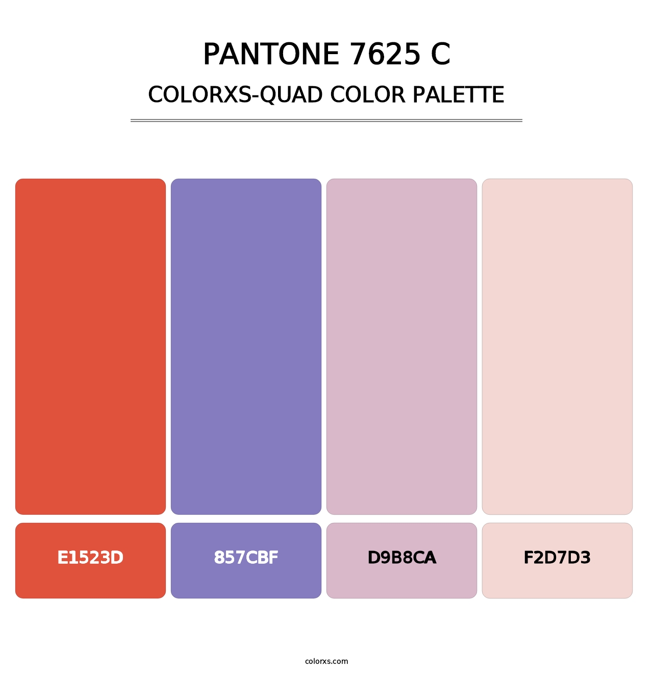 PANTONE 7625 C - Colorxs Quad Palette