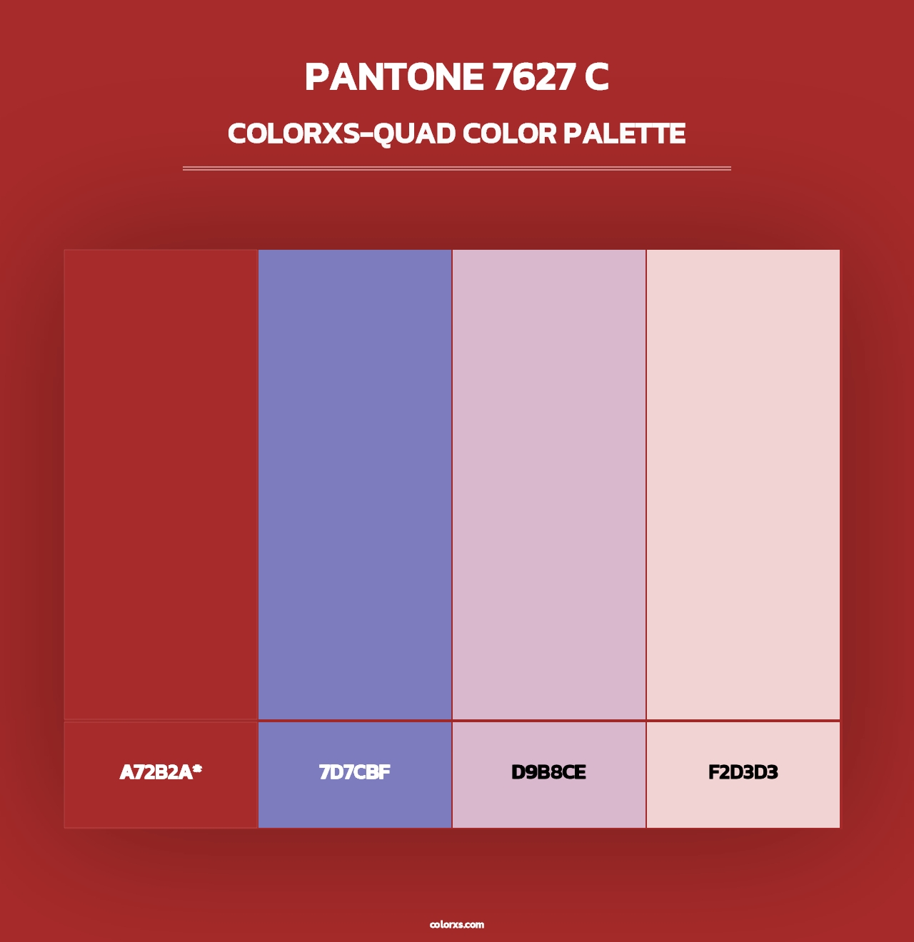 PANTONE 7627 C - Colorxs Quad Palette
