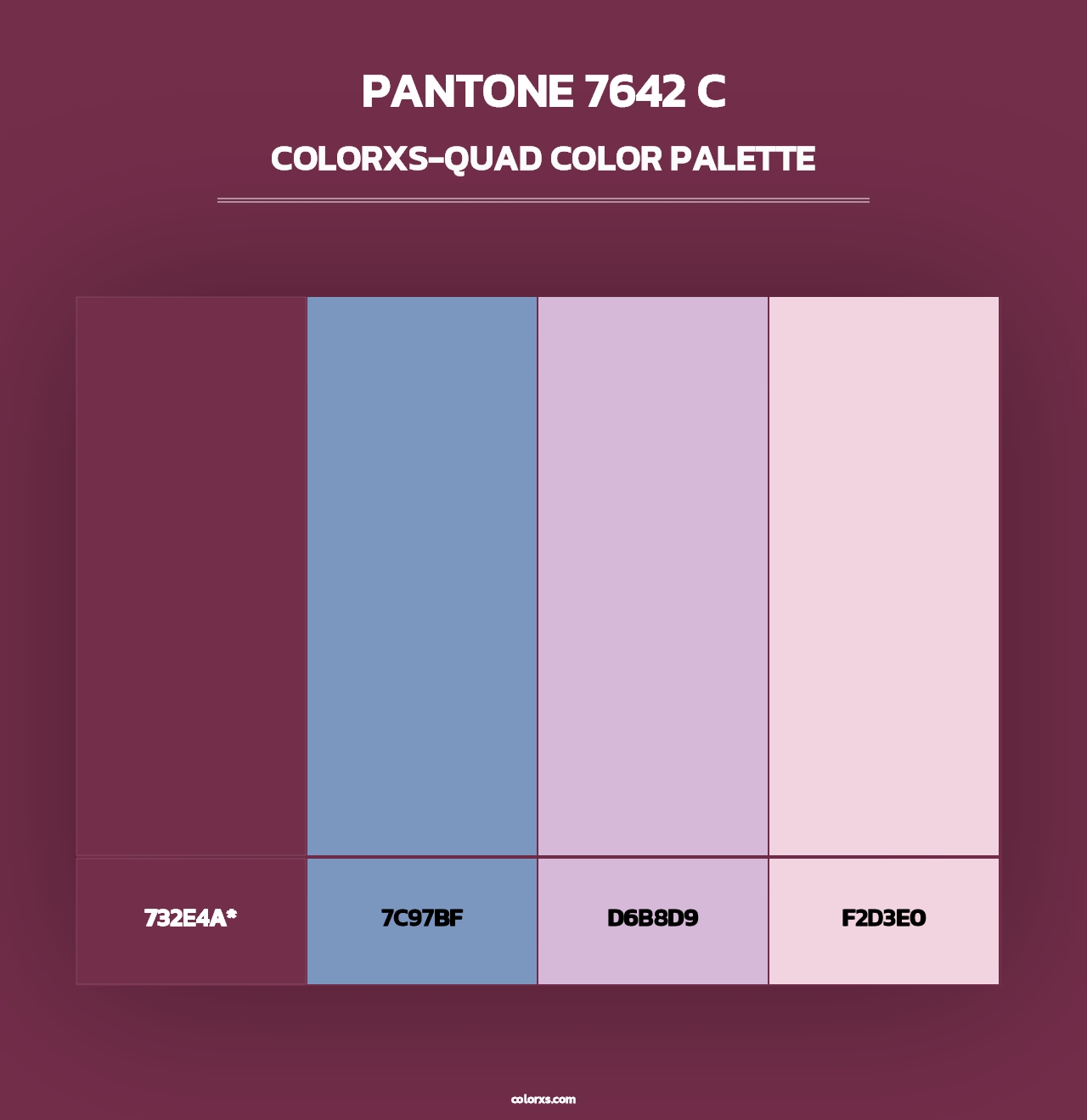PANTONE 7642 C - Colorxs Quad Palette