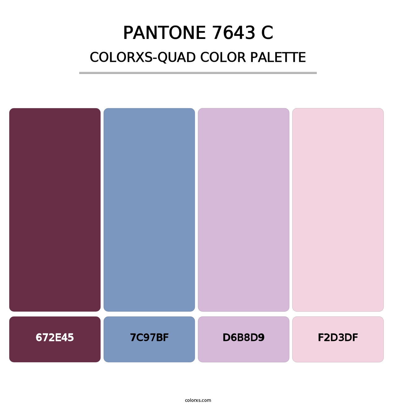 PANTONE 7643 C - Colorxs Quad Palette
