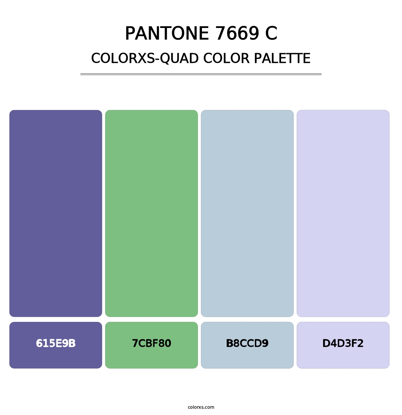 PANTONE 7669 C - Colorxs Quad Palette