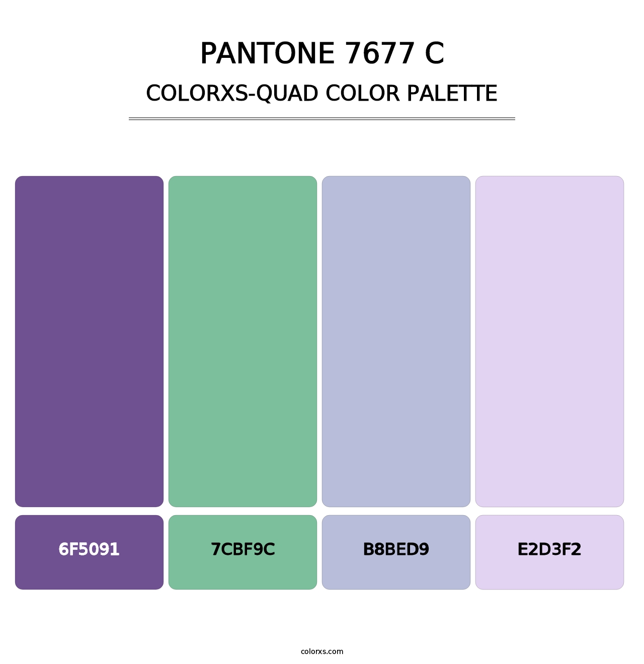 PANTONE 7677 C - Colorxs Quad Palette