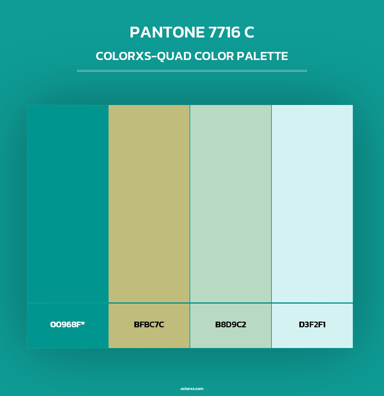 PANTONE 7716 C - Colorxs Quad Palette