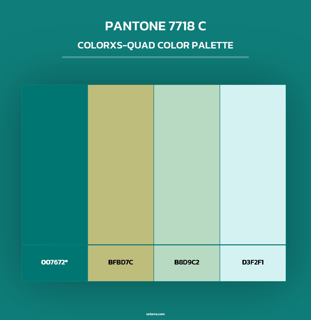PANTONE 7718 C - Colorxs Quad Palette